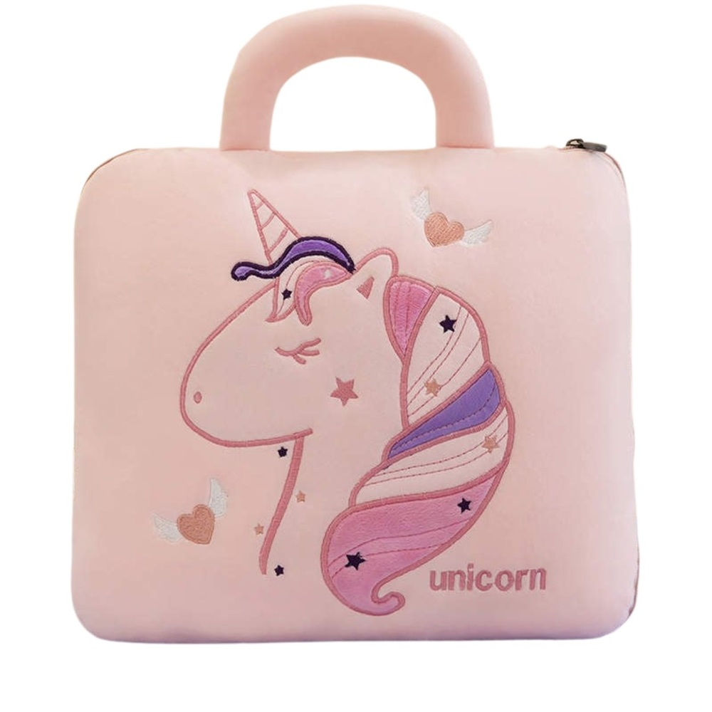 Unicorn travel blanket - pink